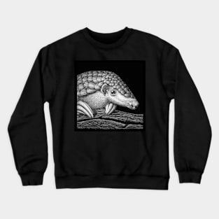 Pangolin Art Black and White - by Nadya Neklioudova Crewneck Sweatshirt